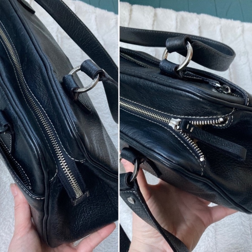 Kate Spade Vintage Large Baguette Bag Black Leather - Picture 12 of 16